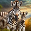 Mother Zebra and Her Colt, Mother Animals are Fun, Animals are Fun series,  Zen Curio Shop