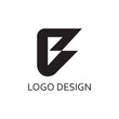 simple black letter b for logo design