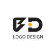 simple letter bd for logo design
