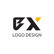 simple letter bx for logo design