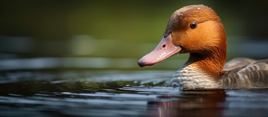 Sticker - A duck swimming in water