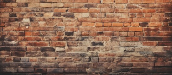 Poster - brick wall covered in numerous small bricks