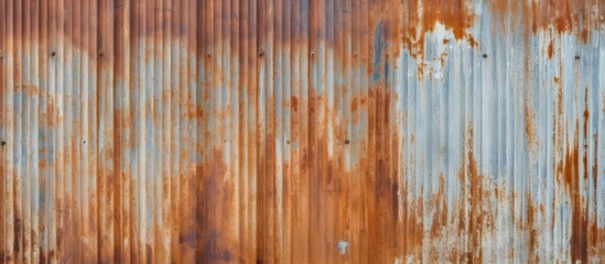 Poster - Rusty metal wall and fire hydrant