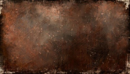 Wall Mural - dark brown stained grungy background or texture