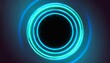 neon glowing circle blue abstract background frame
