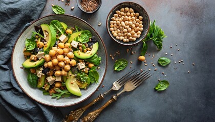 Canvas Print - salad with vegetables