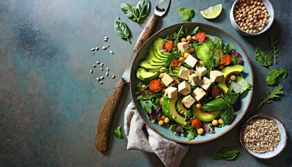 Canvas Print - salad with vegetables