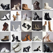 fashion shoes collage. stylish still life