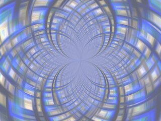 Poster - Background with pastel colors and effect of rays in motion, lines curves, bends, lights and depth with blue color - abstract graphic. Topics: wallpaper, abstraction, pattern, texture, art of computer