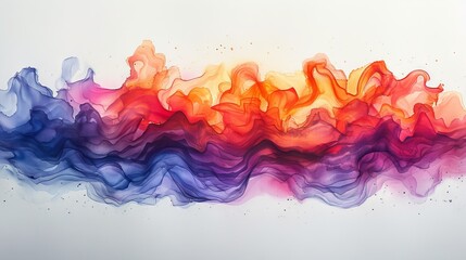 Wall Mural - Painterly watercolors that are brash and abstract