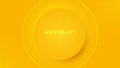 Abstract modern Background with 3d circle yellow papercut layer