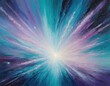 Abstract cosmic background with a vibrant starburst effect and a spectrum of blue and purple hues, depicting a space explosion or hyperspace travel.