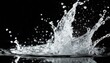 abstract splashes of water on black background freeze motion of white particles rain snow overlay texture