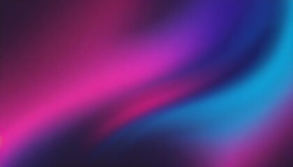 Poster - dark purple pink blue color gradient background blurred neon color flow grainy texture effect futuristic banner design