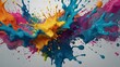 Abstract background of splashed color paint