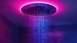 A smart, neon showerhead that filters water and plays music