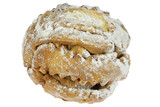 Fototapeta  - Rothenburger Schneeball (snowball pastry from the German city of Rothenburg) isolated on white background