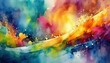 popular colors, watercolors, paints, abstract, fractals ver 11