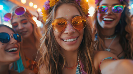 Sticker - Group of young women at a festival