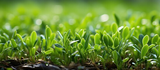 green grass background in spring