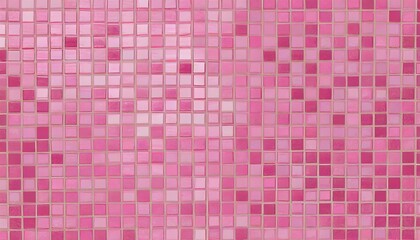 Wall Mural - pink tile wall chequered background bathroom floor texture ceramic wall and floor tiles mosaic background in bathroom