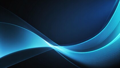 Wall Mural - beautiful abstract wave technology background with blue light digital effect corporate concept