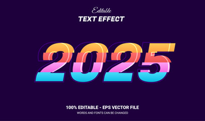 Canvas Print - 2025 editable text effect