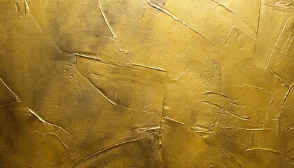 Wall Mural - roughly gold painted concrete wall surface background