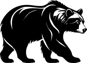 Wall Mural - Illustration of bear isolated on white background