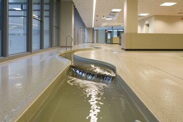 Poster - A medical laboratory with an abstract water feature