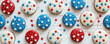 Red White and Blue Fourth of July Cookies