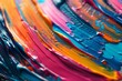 Vibrant close-up of a colorful paint palette showcasing artistic expression and creativity