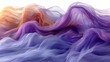  a blurry image of a wave of purple, orange, and pink fabric on a white background with a white background.