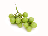 Fototapeta  - Green grape bunch isolated on white background