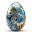 Marble Blue with gold Easter egg
