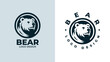 © iamfrk7 - Bear head logo design, Bear head emblem design, vector illustration of bear hear for logo and emblem, bear face vector logo.