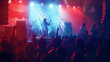 © Axel - Music scene, concert stage, vibrant lighting, energetic performers, enthusiastic crowd, amplifiers, musical instruments, pulsating rhythm, immersive experience