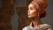 Junge attraktive somalische Frau in Profilansicht