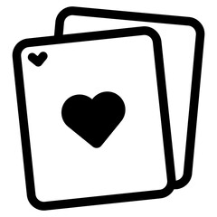 Wall Mural - playing cards hearts icon