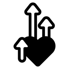 Sticker - love increase icon