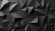 Abstract texture dark black gray background banner panorama long with 3D geometric triangular gradient shapes for website, business, print design template. Sleek and modern design, minimalist 