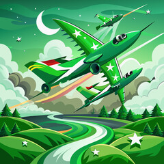 23 March Pakistan Resolution Day. Happy Pakistan Day. National Holiday Vector Illustration Post.
