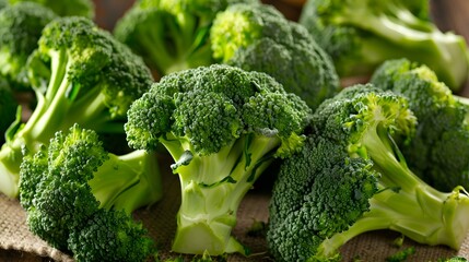 Wall Mural - Fresh Broccoli isolated on white background