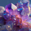 purple iridescent gem mineral close up macro photo