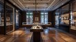 © Alex - An exquisite gallery space where luxury meets art, displaying detailed models of upscale residential