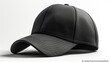 Black cap mockup with overhang and neutral background.