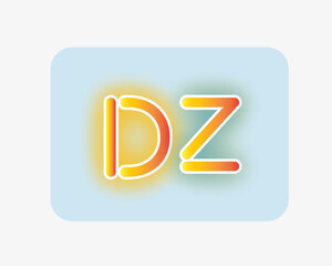 Wall Mural - DZ logo. DZ creative initial latter logo.DZ abstract.DZ Monogram logo design.Creative and unique alphabet latter logo.