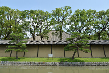 Poster - 東寺　堀と外壁　京都市南区