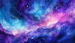 Abstract cosmic texture with vibrant blue and purple hues