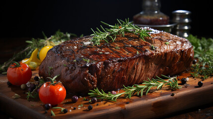 Canvas Print - Delicious Steak on the table